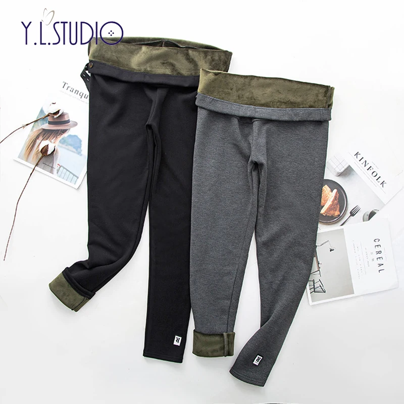 Для беременных штаны на флисе зима pantalon para embarazada теплые хлопковые леггинсы