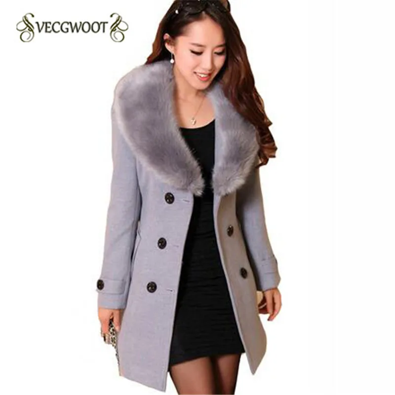 Зимняя женская шерстяная куртка средней длины большого размера новинка 2020