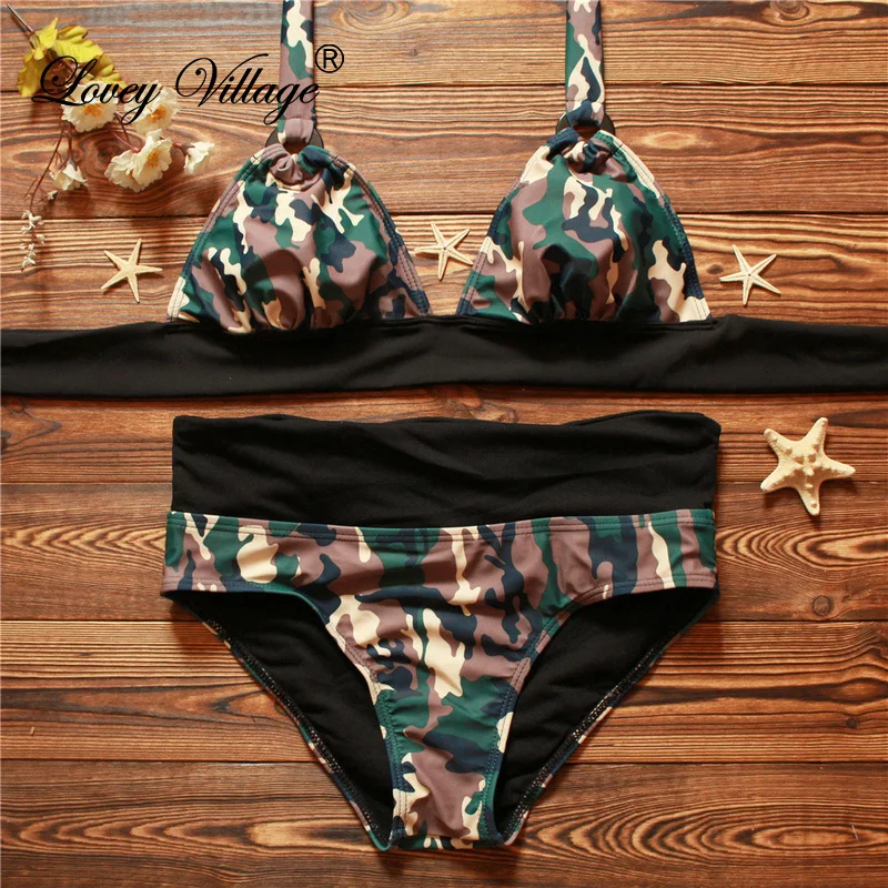 2017 Новый Камуфляжный бикини женский купальный костюм сексуальный купальник