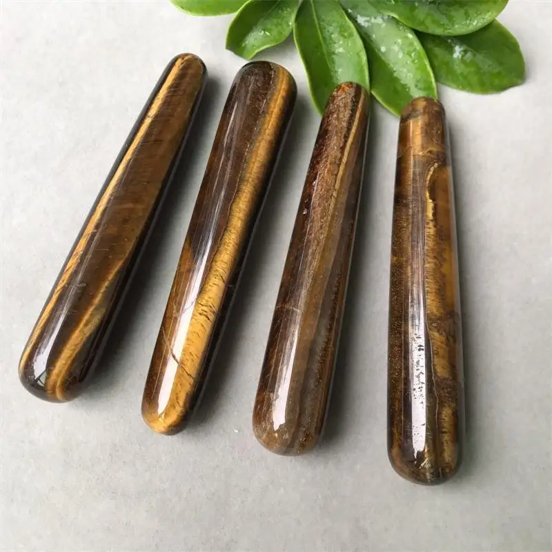 Натуральный тигровый глаз кварцевый Кристальный массаж 1 шт.|healing point|healing stickhealing