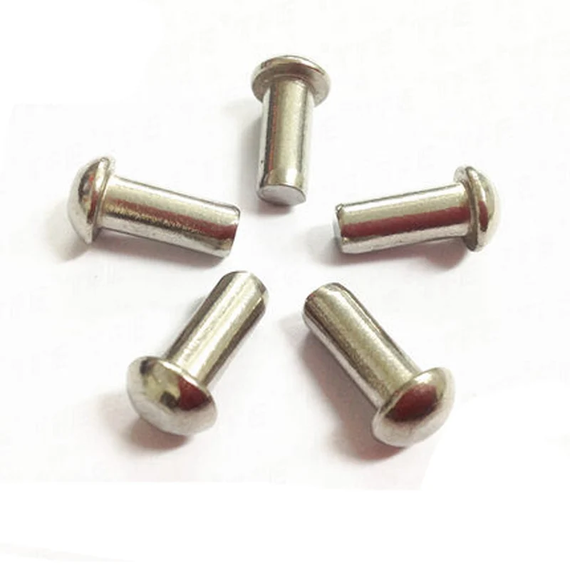 20pcs M4 304 stainless steel Semicircular solid rivet Round head solids rivets 6mm-20mm Length |