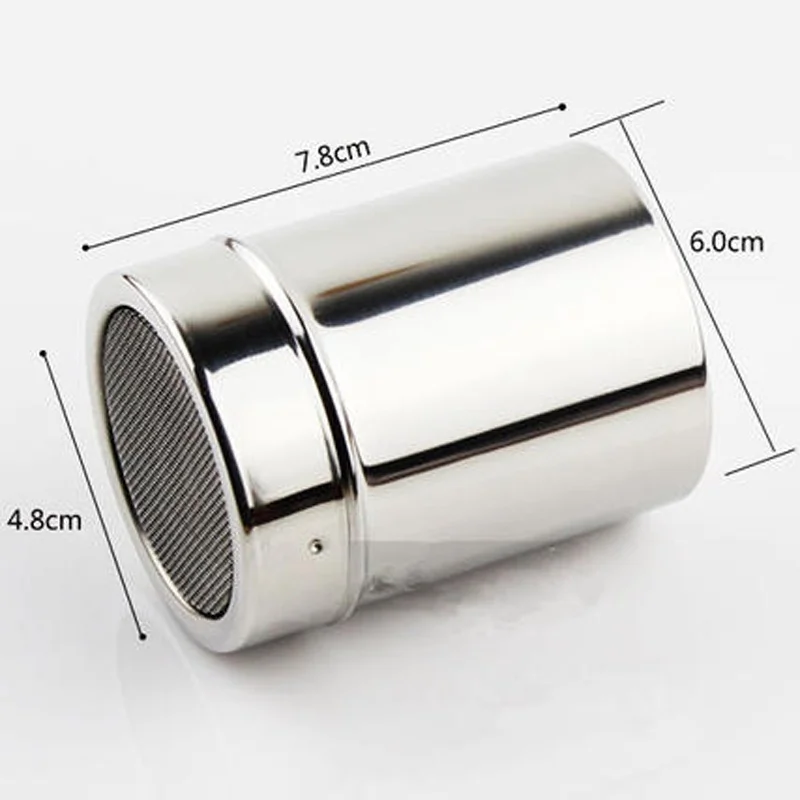 Нержавеющая сталь какао мука соль порошок шоколадная глазурь шейкер для Сахара