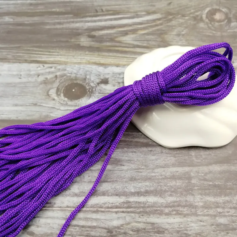 Purple 20M 20 метров диа. 3 мм Браслет Из паракорда шнур для кемпинга веревка для выживания парашют шнур - Цвет: Purple 20M