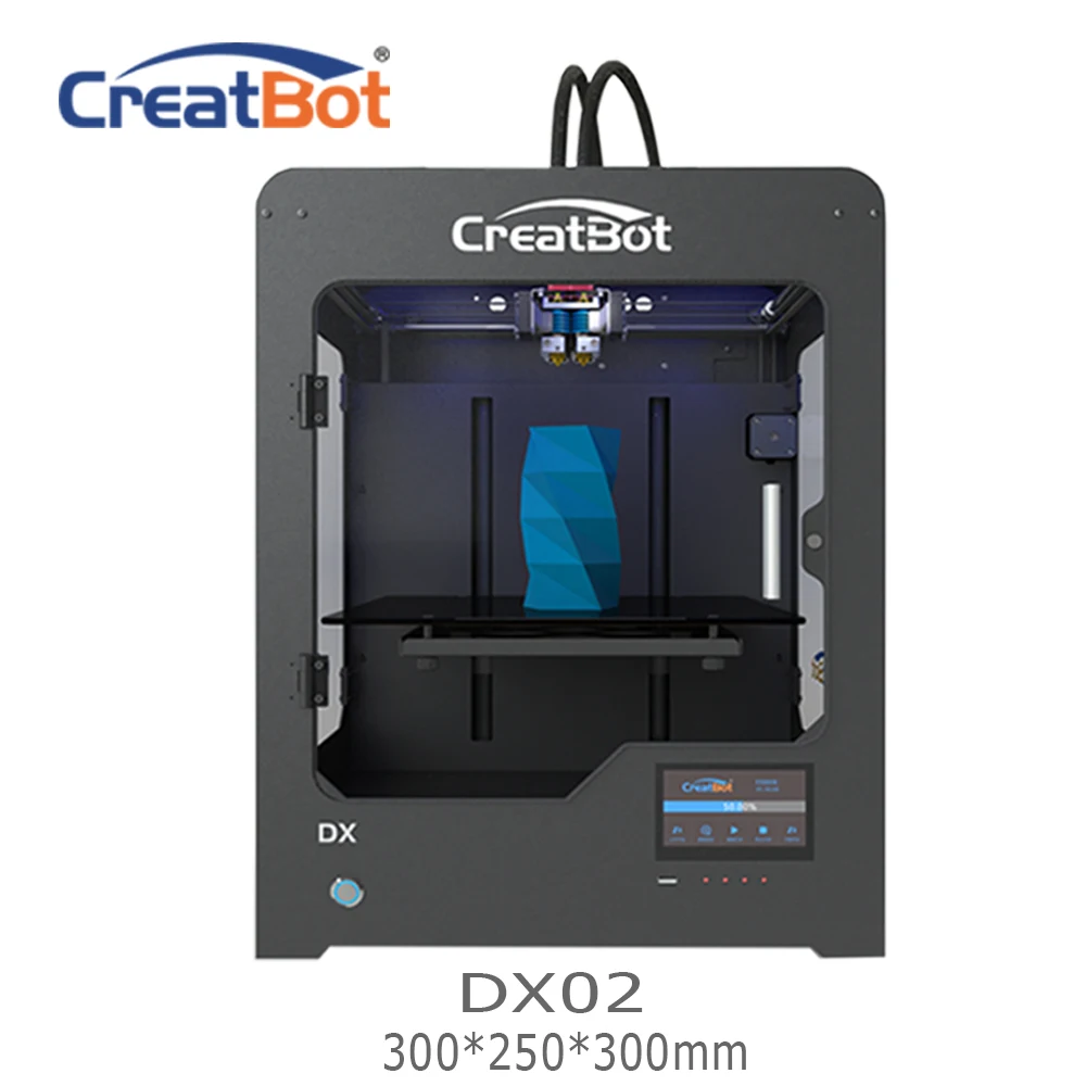 

FREE SHIPPING DX02 300*250*300mm Dual Extruder Creatbot 3d printer 3D Printer Machine with USB 2 PLA ABS for free