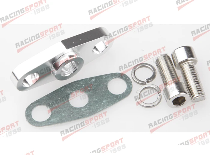 1/4&quot NPT Femal Turbo Oil Feed Flange Adaptor Kit T3 T3/T4 T04 silver | Автомобили и мотоциклы