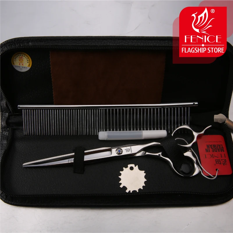 Профессиональные ножницы Fenice 7 0 дюймов JP440C стрижка кошек и собак прямые