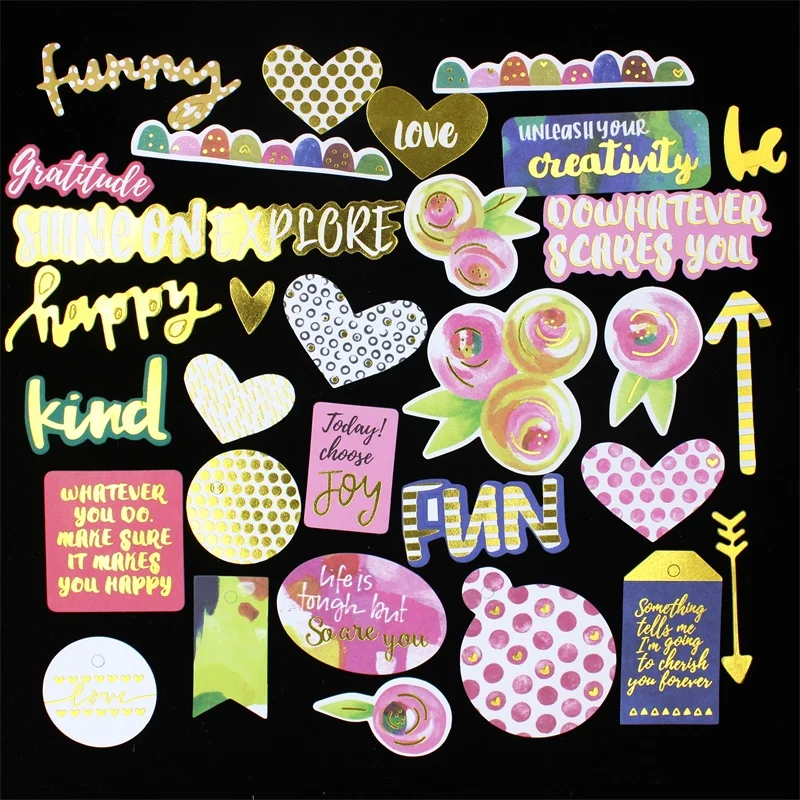 45pc Love With You Cardstock Die Cuts for Scrapbooking Happy Planner/Card Making/Journaling Project | Дом и сад