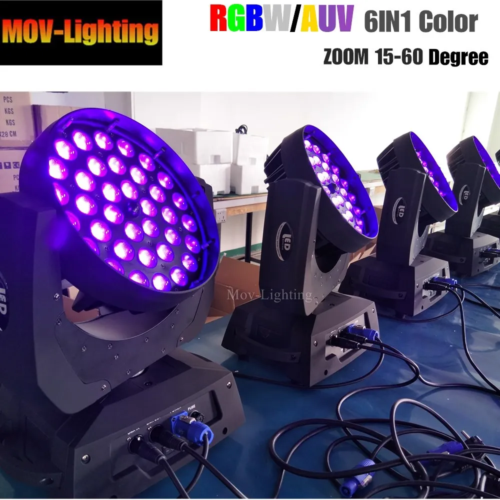 Профессиональный Lyre 36x18 Вт RGBWA UV 6-в-1 Zoom DMX сценическое освещение | Лампы и