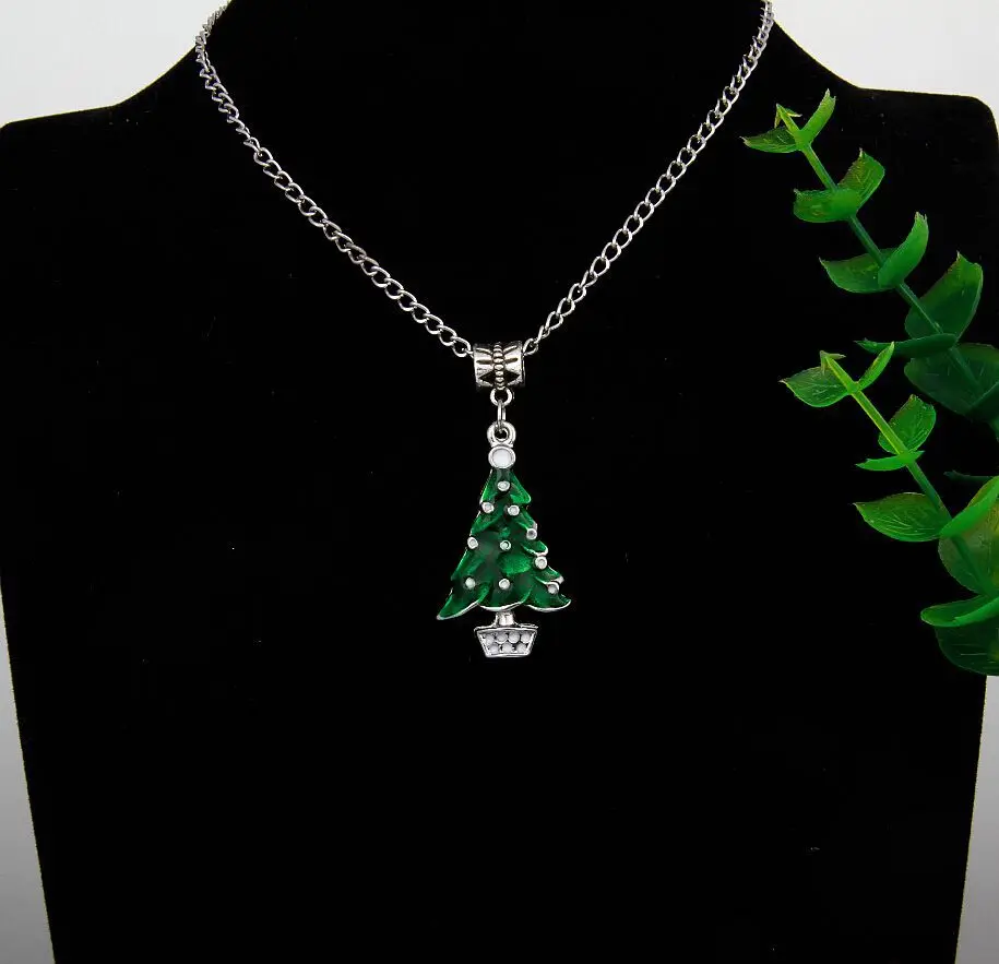 10 шт. горячая капля глазурь Рождественская елка амулет талисман подвеска