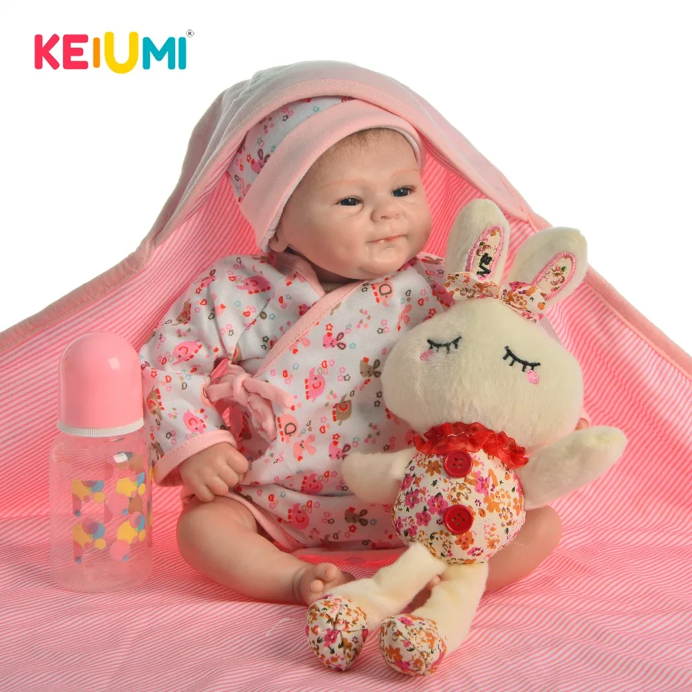 KEIUMI Мягкие силиконовые куклы для новорожденных игрушка малышей 16 дюймов