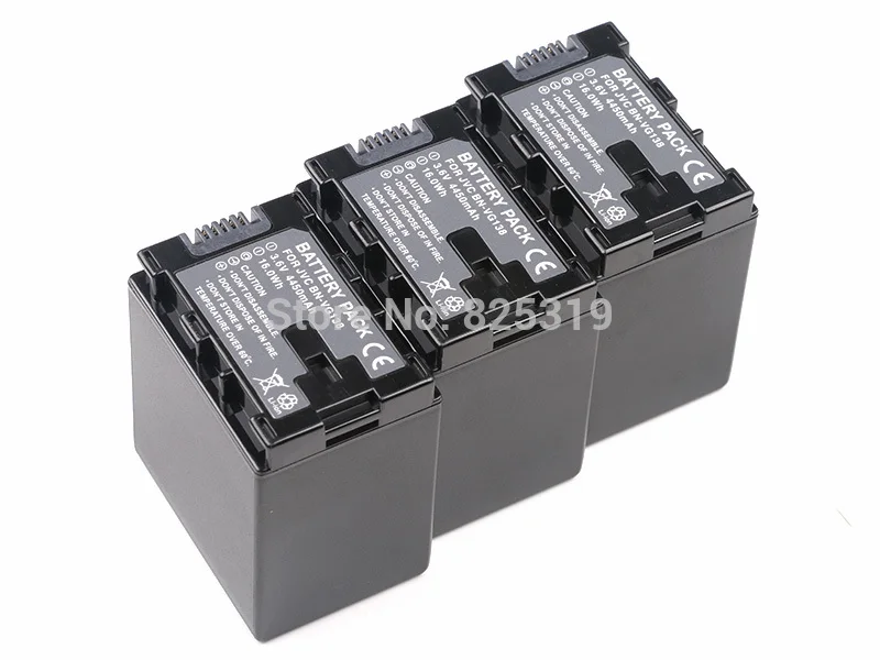 3 6 V 4450mAh BN-VG138 перезаряжаемые батареи VG138 батарея для передачи данных камеры JVC