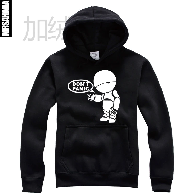 Пуловер из флиса Dont panic для мужчин и женщин сезон осень зима Бесплатная