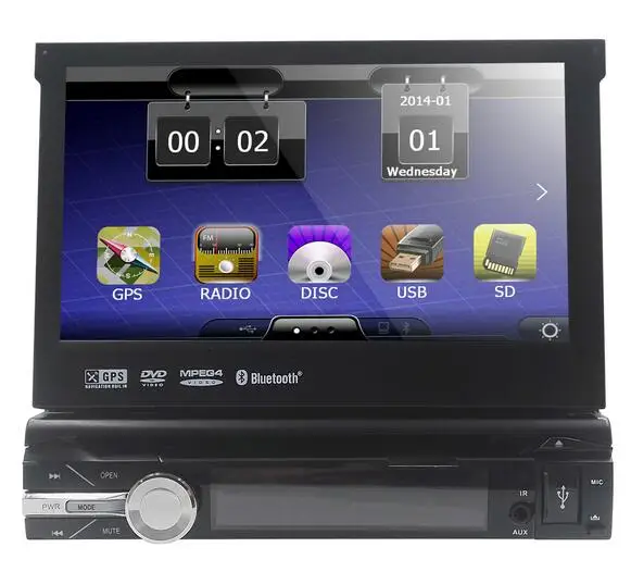Новый магазин! 7-дюймовый автомобильный электронный 1 din dvd-плеер с gps-навигацией в