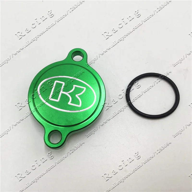 

Зеленая Крышка масляного фильтра CNC для KX250F KX 250F KXF250 2004-2015 MX