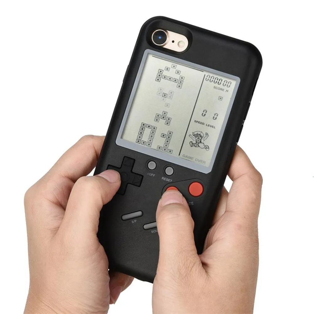 Ретро Gameboy тетрис чехол для телефона Iphone6/6s/7/8 Plus играть игровой консоли крышка