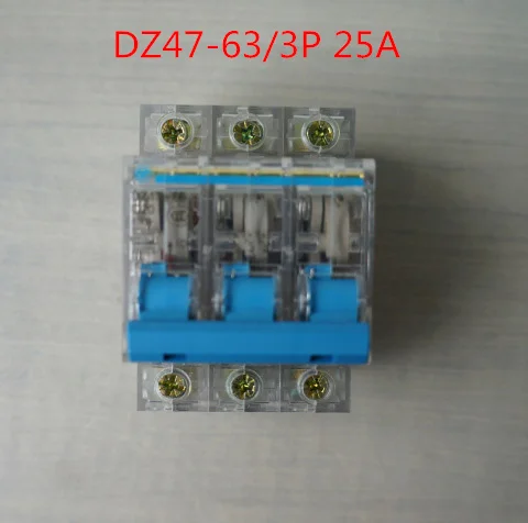 

3P DZ47-63/3P 25A C25 400V~ 50HZ/60HZ small Transparent Circuit breaker