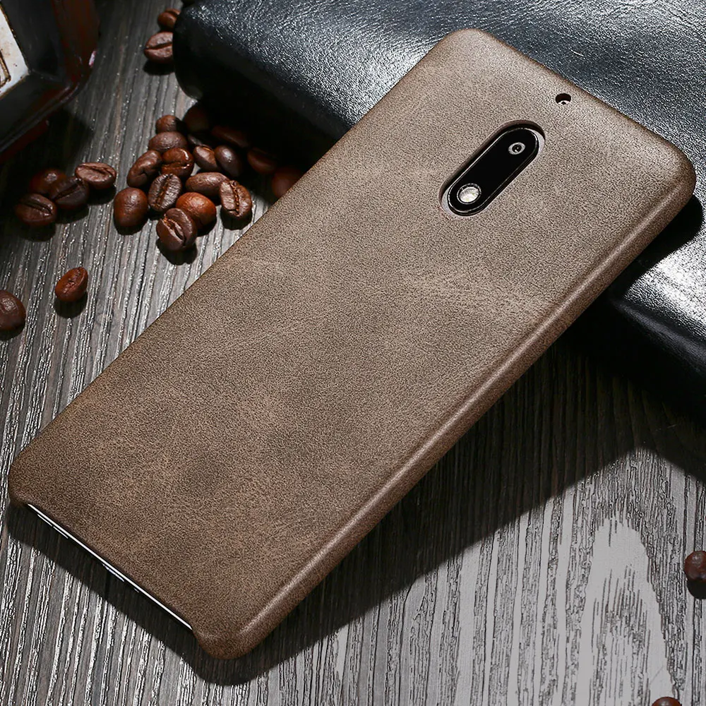 X-Level из искусственной кожи чехол для Nokia 6 7 8 мягкая задняя крышка чехол для Nokia 8 Nokia7 Роскошный Ретро Кожаный Чехол - Цвет: Коричневый