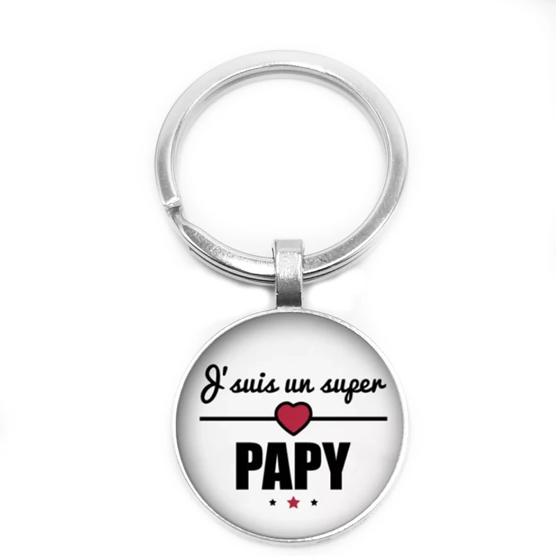 1 Горячее предложение! Распродажа! горячий Супер мамие круглый узор стеклянный брелок Гемма из кабошона супер папы куполообразный Шарм Камея кулон-брелок для автомобиля - Цвет: 1