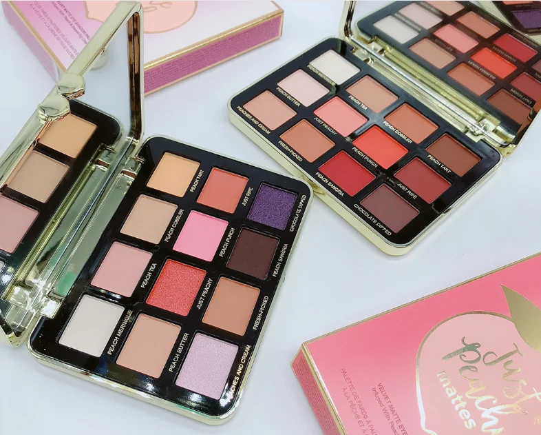 Бесплатная доставка Макияж просто персиковый тени для век Палитра бархатные