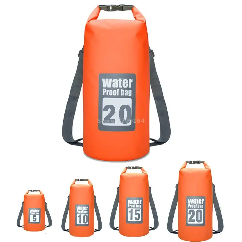 5L 10L 15L 20L Waterproof Bags Storage Dry Bag Backpack Sack for Canoe Kayak Rafting Outdoor Sport Swimming Bag Travel Kit
