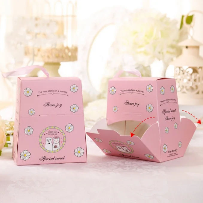 20 шт. розовый/синий большой размер мультяшный медведь Свадебные Сувениры Конфеты