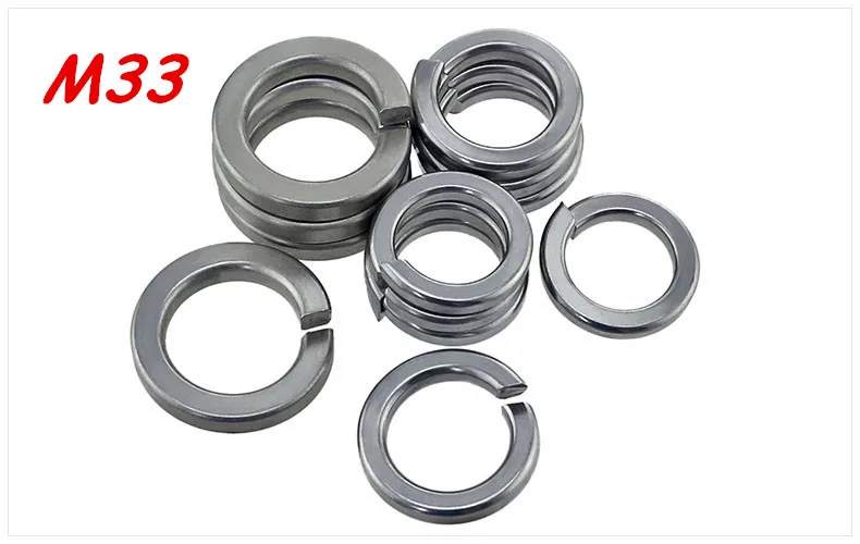 

Free shipping M33 304 Stainless Steel Spring Washer Shells Pad Elastic Gasket