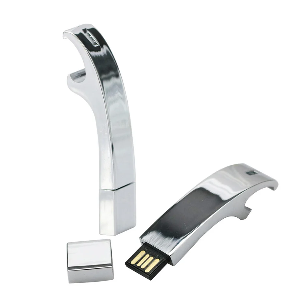 Открывалка для бутылок пива модель USB флешка 8 ГБ 16 32 64 г металл 2 0 флеш накопитель