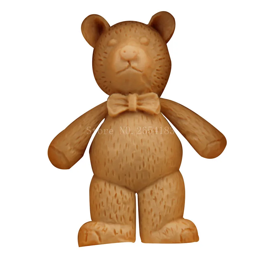 Мягкий Плюшевый Мишка животных силиконовая помадка мыло 3D форма для торта