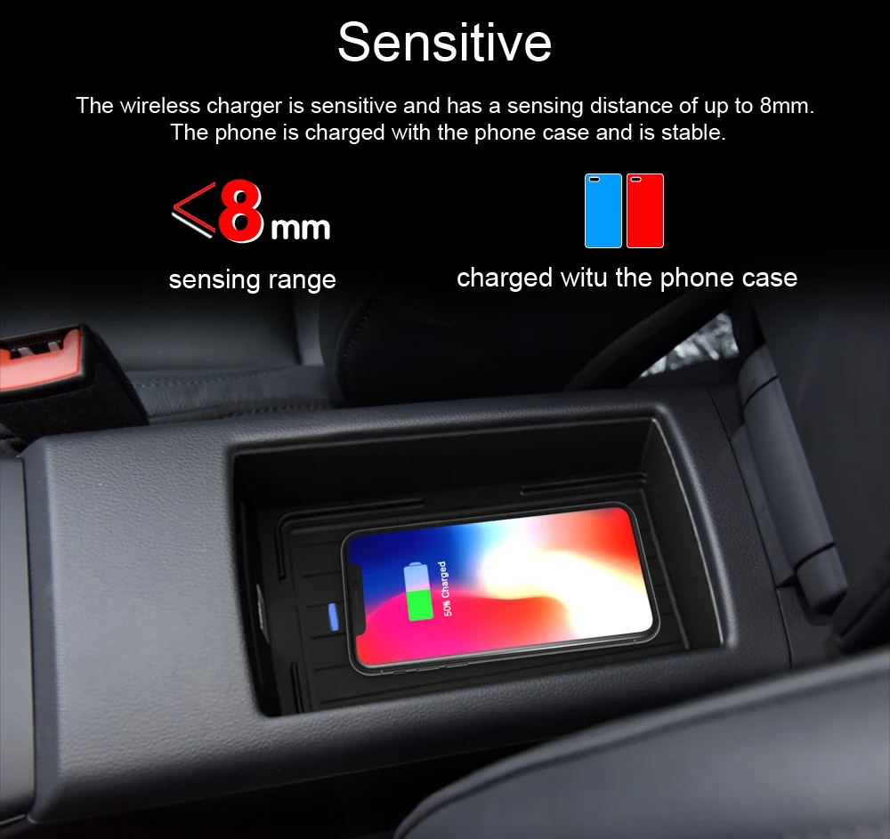 Qi автомобильное беспроводное зарядное устройство для iPhone Xs Max Xr X Samsung S10 S9 Audi A3/S3
