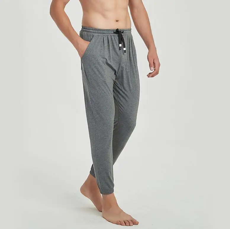 free shipping Home pants men's breathable thin section spring and summer nine points casual loose bathing | Мужская одежда