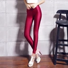 Женские брюки-карандаш, флуоресцентные цветные леггинсы, модные облегающие брюки, женские эластичные брюки, брюки до щиколотки