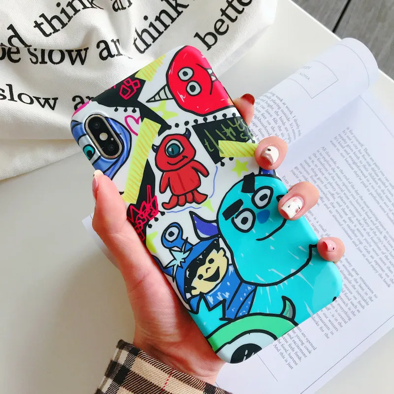 Мультфильм мода Монстры университет крышка для iPhone XS Max XR X 8 7 6 6s плюс глянцевый IMD