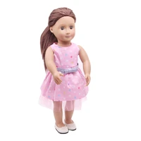 doll clothes summer lace dresses for dolls princess dress fit 18 inch girl doll and 43 cm baby dolls c7