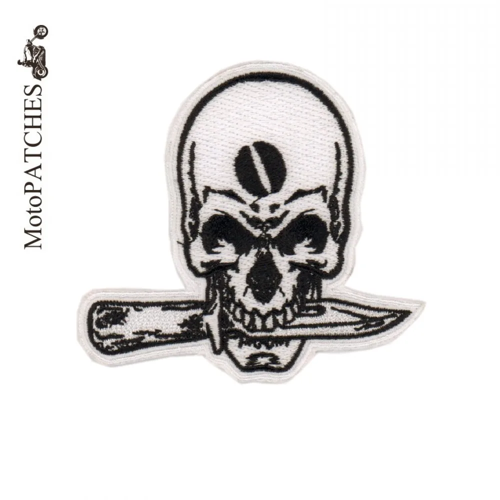 MotoPATCHES мотоциклетная куртка с изображением скелета Байкерская жилетка нашивки