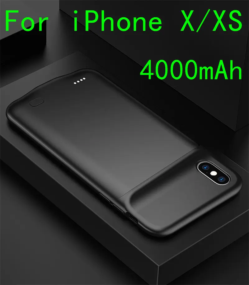 IX-Black 6500 мАч Тонкий Силиконовый противоударный чехол для зарядного устройства для iPhone XS Max XR X Power Bank чехол внешний блок резервного зарядного устройства чехол - Цвет: IX-Black