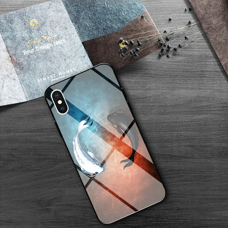 Защитный чехол для телефона из закаленного стекла iPhone 6 6S 7 8 7Plus X XS Max XR | Мобильные