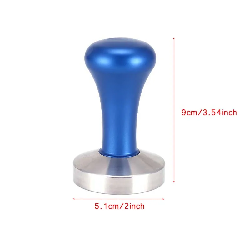 Blue 51mm Сталь 51 мм синий кофе трамбовщик Бариста Эспрессо мельница ручной работы высокое качество Лидер продаж - Цвет: Blue 51mm