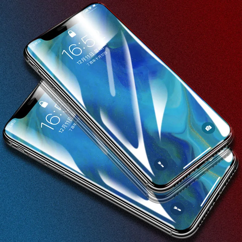 5D закаленное стекло для защиты экрана iPhone 12 11 Pro Max Mini XR X XS 6 6S 7 8 Plus SE 2020 Передняя