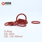 CS4mm Силиконовое уплотнительное кольцо OD 130135140142145150155160*4 мм 20 шт уплотнительное кольцо VMQ уплотнительное Уплотнение толщина 4 мм ORing белый красный каучук