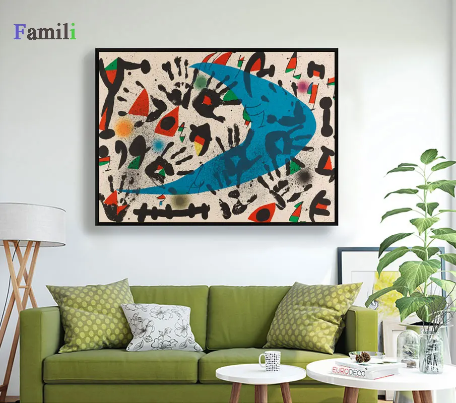 Joan Miro affiche винтажные абстрактные акварельные настенные художественные плакаты и принты, известная картина на холсте, украшение для дома в гостиную