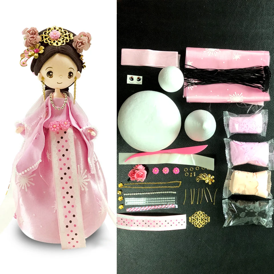 Набор Кукол DOLLRYGA слайм Сделай Сам глина Китайская традиционная этническая кукла