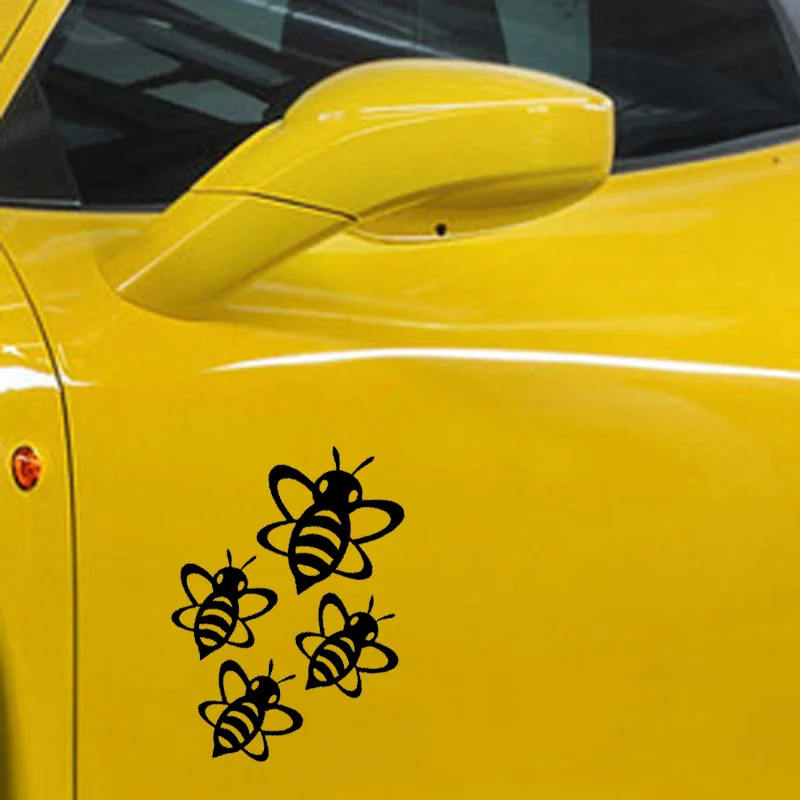 YJZT 12.7CM*18.7CM Flying Bumble Bee Vinyl Window Decal Car Sticker Black/Silver C19-0043 | Автомобили и мотоциклы