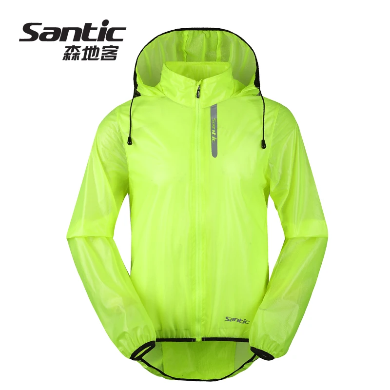 Santic дождевик, велосипедная куртка, Мужская ветровка, спортивные майки, водонепроницаемый плащ, Сверхлегкий дождевик, куртки, ветровка, зеленый, XXXL