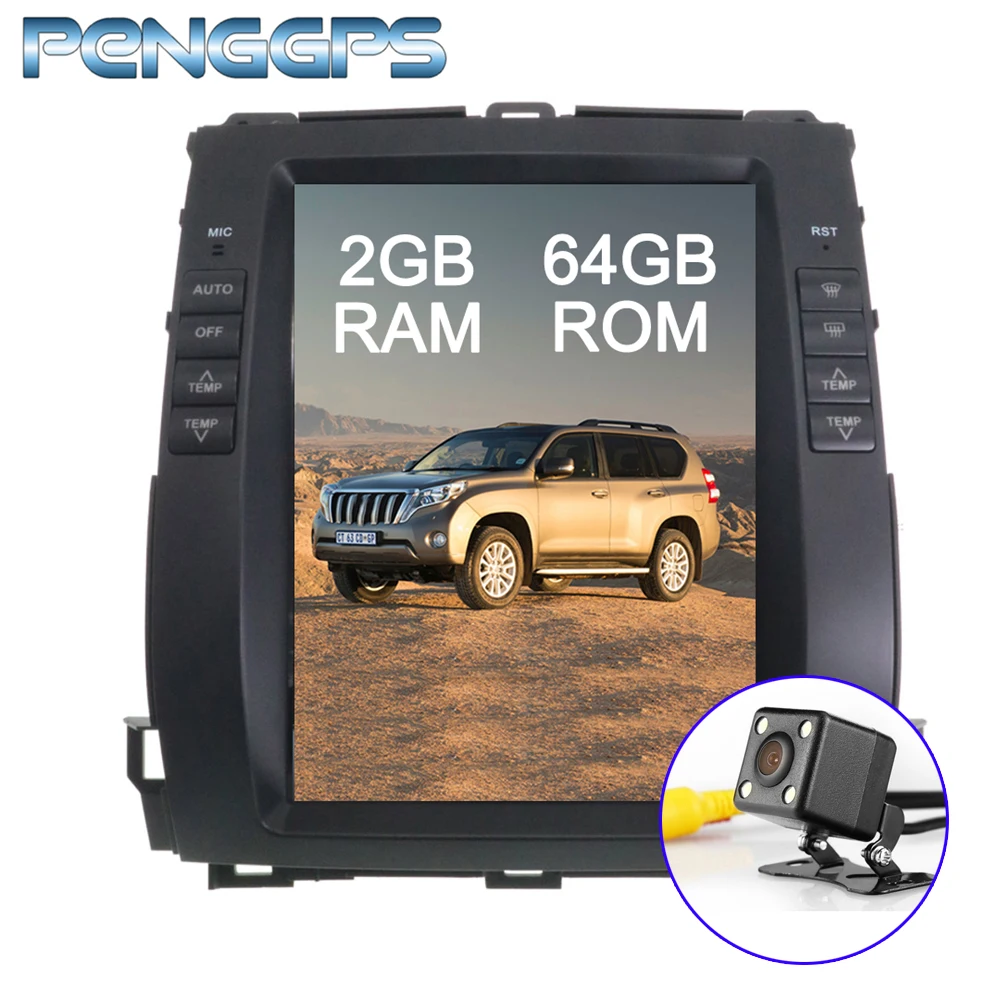2G+ 64G Автомобильный gps-навигация, dvd-плеер для Lexus GX470 для Toyota Land Cruiser Prado 120 2002-2009 Android 7,1 10,4 дюймов ips блок