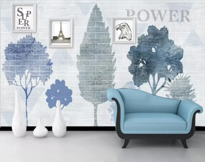 

Custom 3D Photo Wallpaper Ink abstract tree TV Wall Mural Living Room Bedroom Non-woven wall paper mural 3d