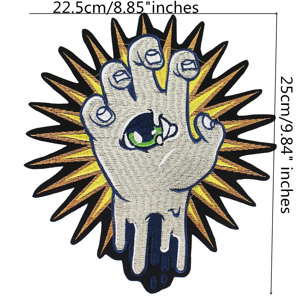 Embroidery Eye Hand Patches for Clothes Fabric Stickers Iron on Applique DIY Bag Apparel Sewing Accessories A223 | Дом и сад