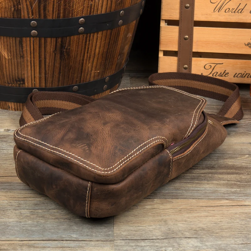 Мужские сумки-мессенджер из натуральной кожи сумки на плече груди винтажные crazy