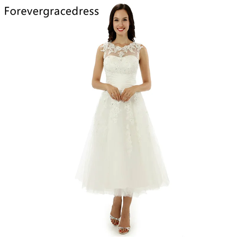 Forevergracedress линия Кружева свадебное платье без рукавов Sexy Jewel Средства ухода за