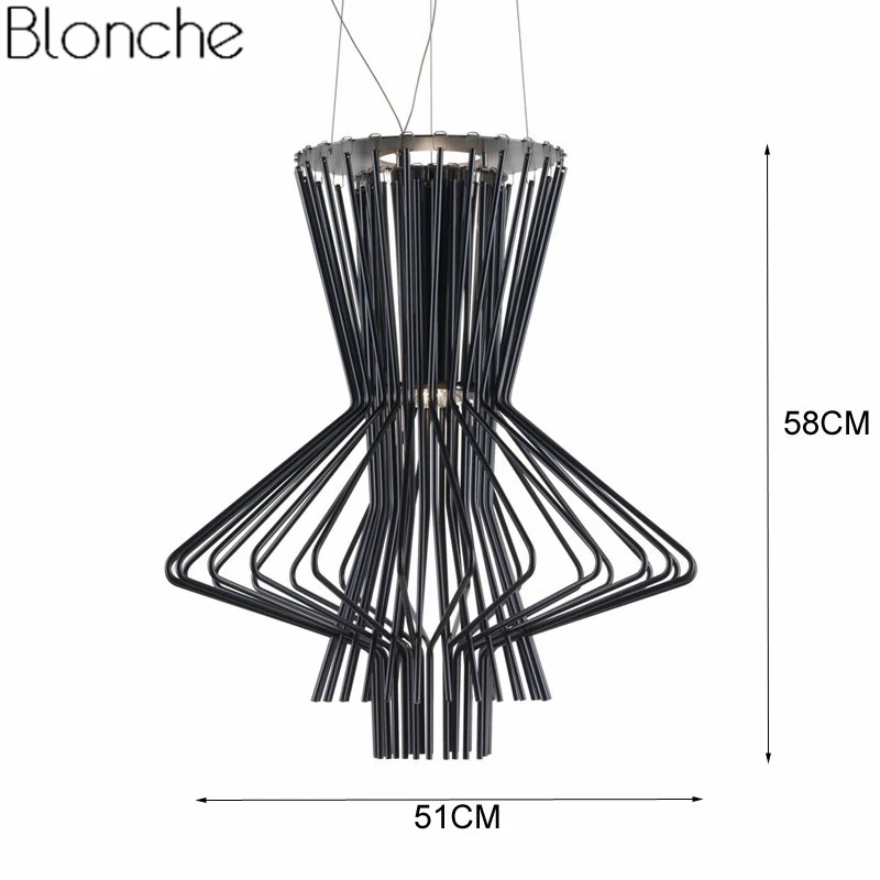 C Современные Foscarini Allegro Ritmico Подвесная лампа, подвесные светильники, светодиодная Подвесная лампа для клетки, промышленное освещение, Декор для дома - Цвет корпуса: C