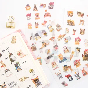 Наклейки для дневника, прозрачные, из ПВХ, 6 листовупаковка